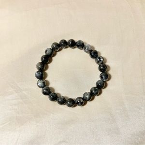 New: 8mm Handmade Larvikite Natural Crystal Bead Bracelet